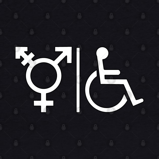 Gender Neutral and Whelchair Inclusive Bathroom Sign by DiegoCarvalho